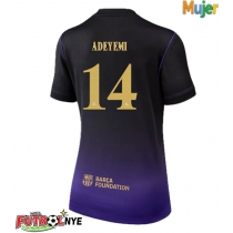 Camiseta Barcelona Karim Adeyemi #14 Visitante Equipación para mujer 2026-27 manga corta